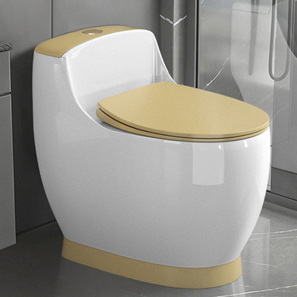 Modern Floor Mount Toilet Bowl Siphon Jet Toilet with Seat for Bathroom
