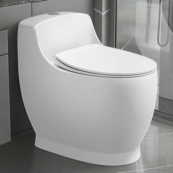 Modern Floor Mount Toilet Bowl Siphon Jet Toilet with Seat for Bathroom