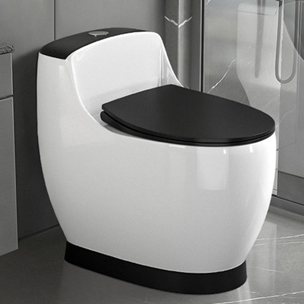 Modern Floor Mount Toilet Bowl Siphon Jet Toilet with Seat for Bathroom