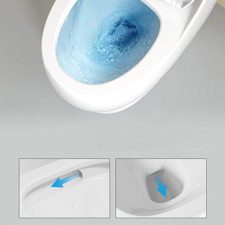 Modern Floor Mount Toilet Bowl Siphon Jet Toilet with Seat for Bathroom