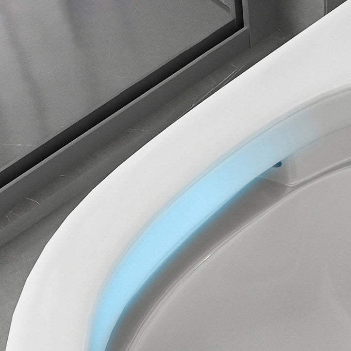 Modern Floor Mount Toilet Bowl Siphon Jet Toilet with Seat for Bathroom