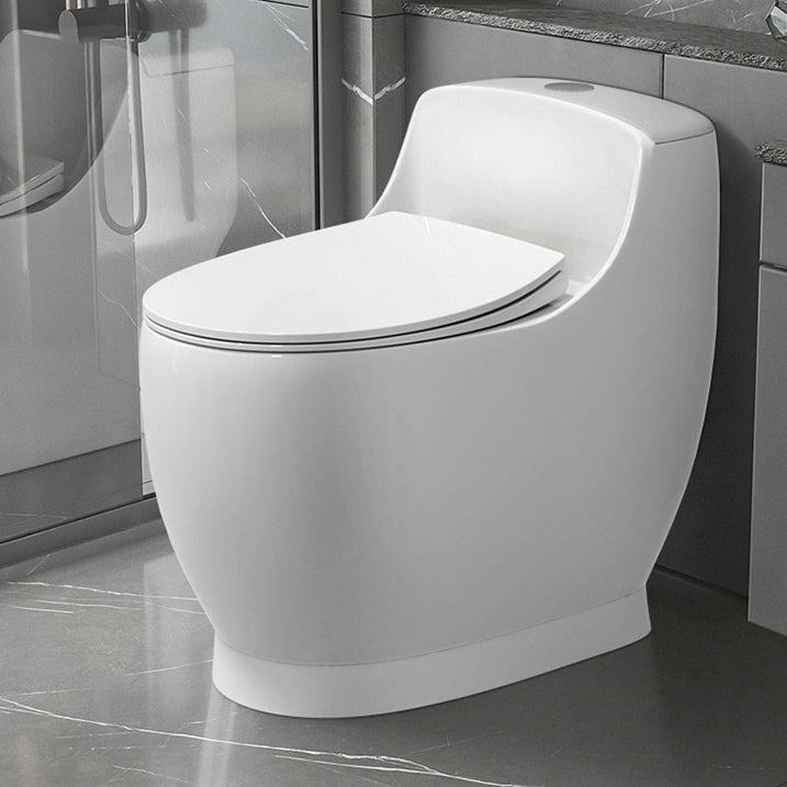 Modern Floor Mount Toilet Bowl Siphon Jet Toilet with Seat for Bathroom