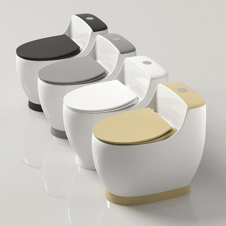 Modern Floor Mount Toilet Bowl Siphon Jet Toilet with Seat for Bathroom