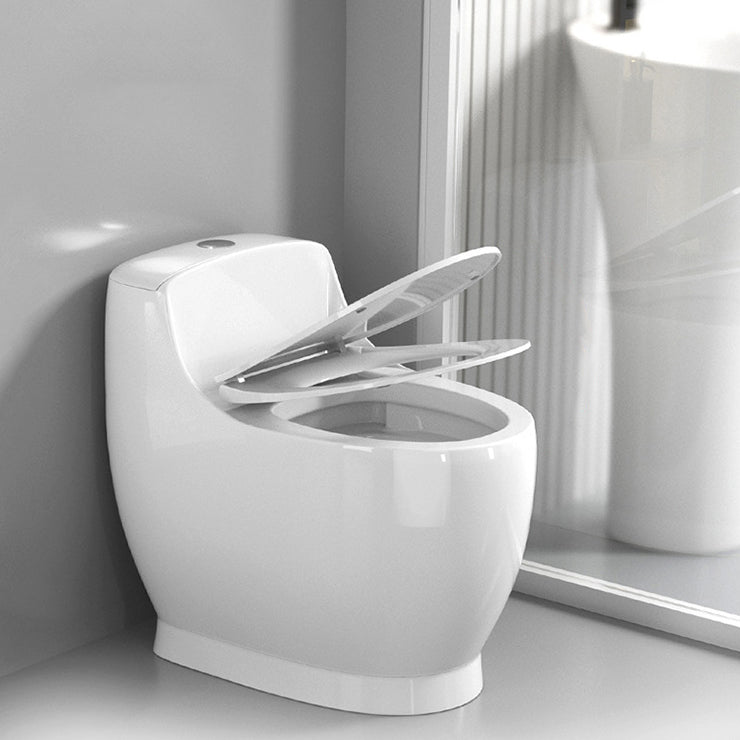 Modern Floor Mount Toilet Bowl Siphon Jet Toilet with Seat for Bathroom