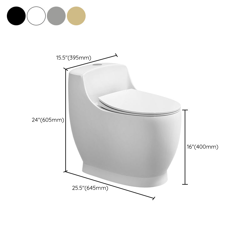 Modern Floor Mount Toilet Bowl Siphon Jet Toilet with Seat for Bathroom