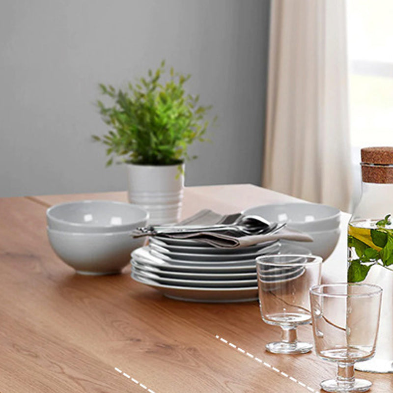Glam Style Wooden Dining Table Rectangle Table with Wood Legs for Home Use