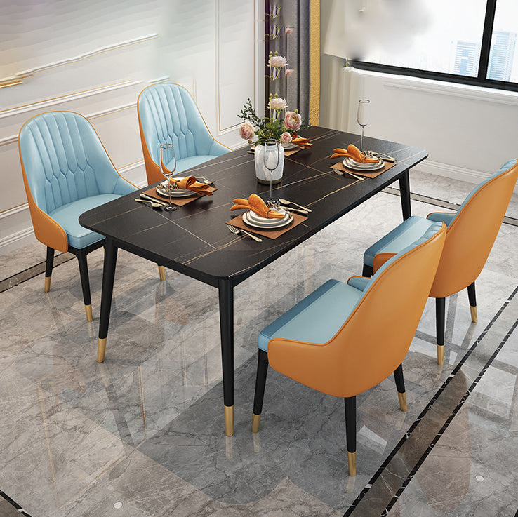 Rectangle 4 Legs Base Dining Table Modern Stone Table for Dining Room