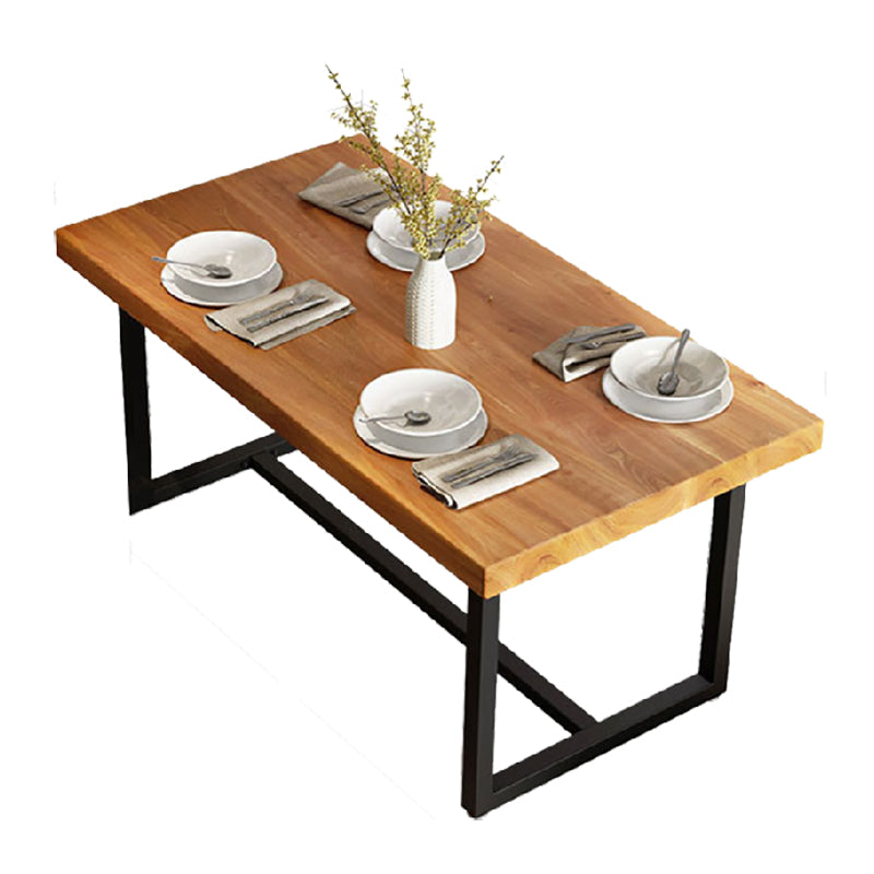 Rectangle Trestle Dining Table Modern Wood Table for Dining Room Bar