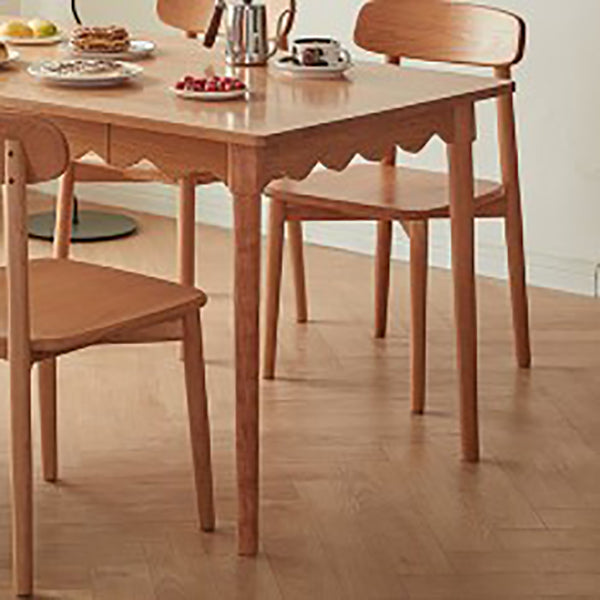 Rectangle Solid Wood Dining Table Mid-Century 4 Legs  Dining Table