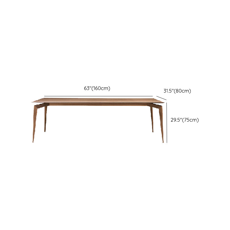 Ash Solid Wood Dining Table Mid-Century Rectangle Dining Table for Dining Room