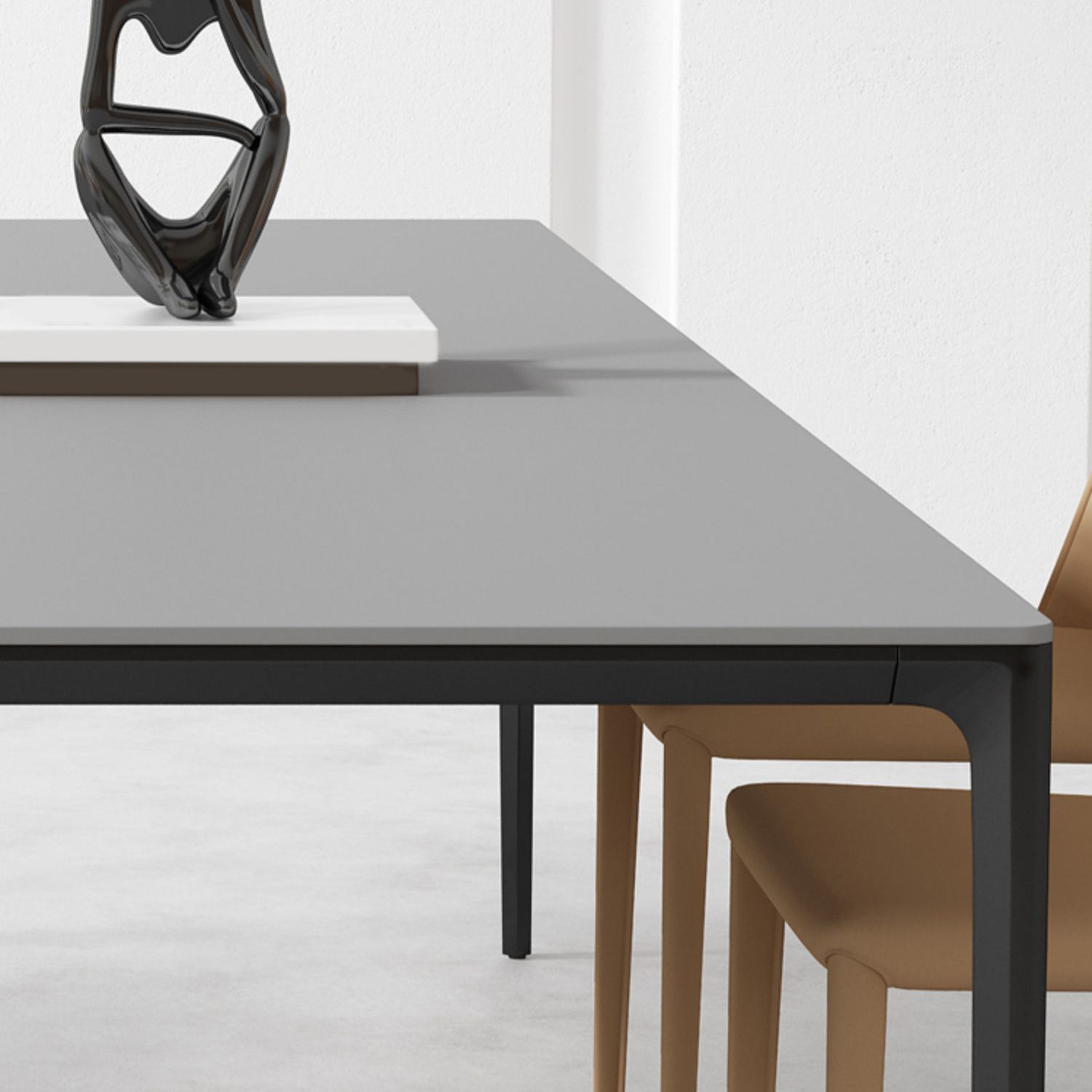 Modern Stone Dining Set 1/2/3/4/5 Pieces Dining Table Set with Solid Back Chairs