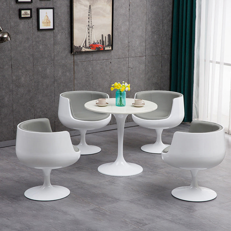 Contemporary Stone Dining Set 1/2/5 Pieces Round Dining Table Set