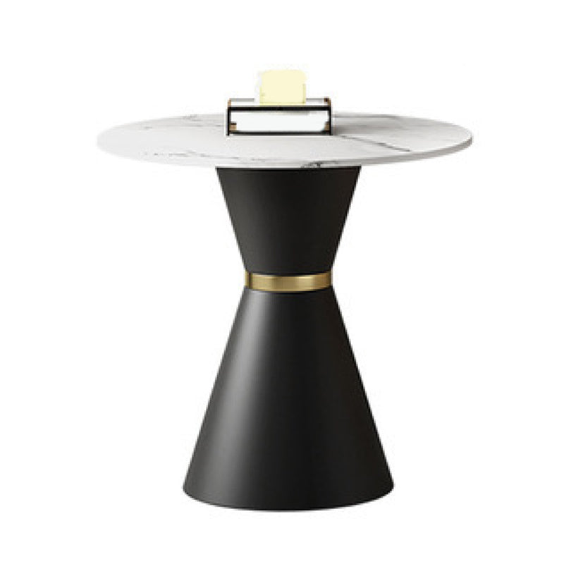 White Stone Dining Set for Kitchen 1/2/5 Pieces Modern Round Table Set