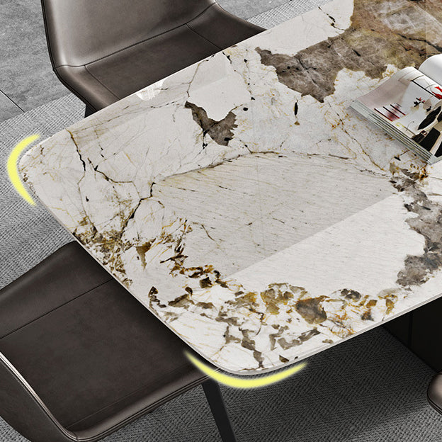 Glam Dinette Set for Dining Room 1/2/3/7 Pieces Glossy White Dining Table Set