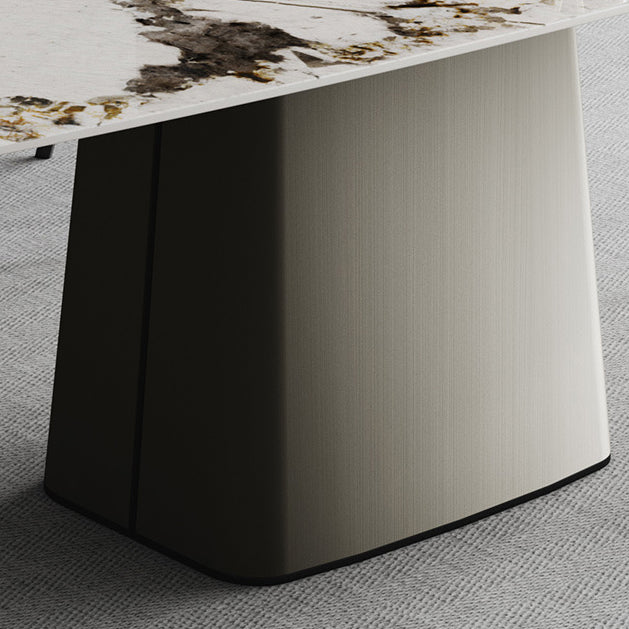 Glam Dinette Set for Dining Room 1/2/3/7 Pieces Glossy White Dining Table Set