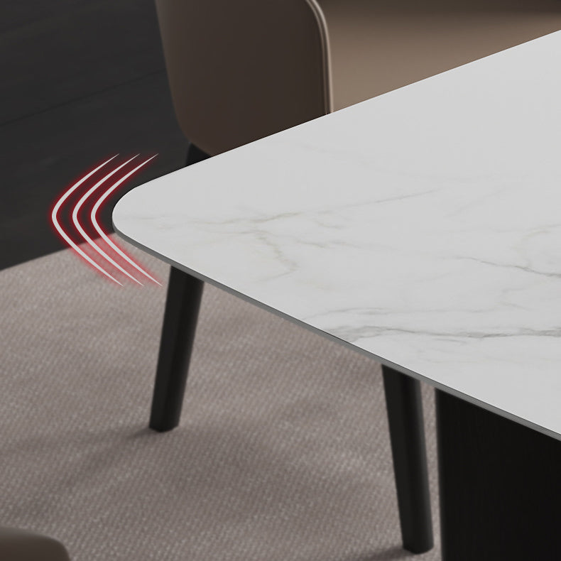 Modern 1/2/5/7 Pieces Furniture Stone Rectangle Dining Chairs Set in White