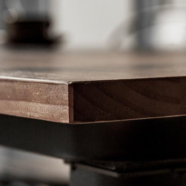 Industrial 1/2/5 Pieces Furniture Solid Wood Dining Set in Brown