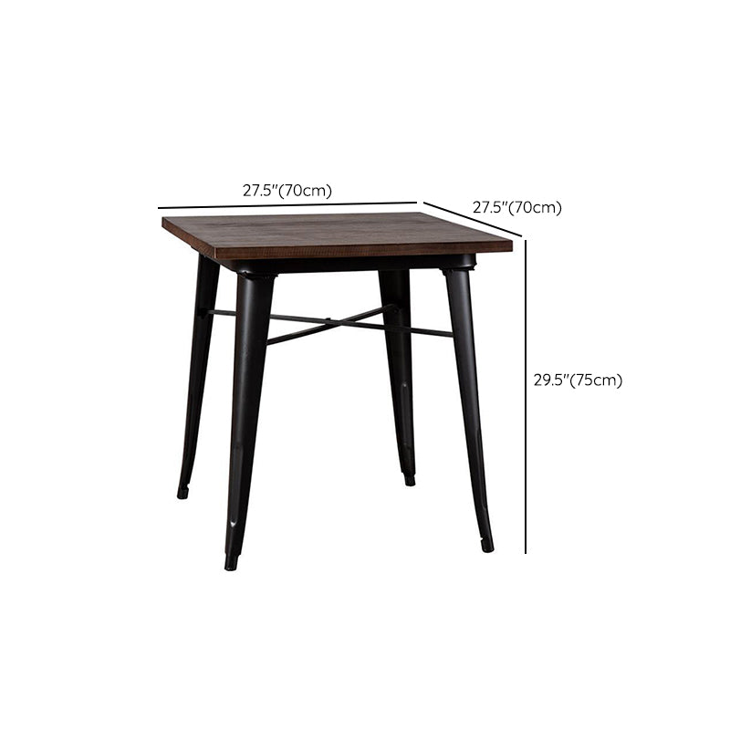 Industrial 1/2/5 Pieces Furniture Solid Wood Dining Set in Brown