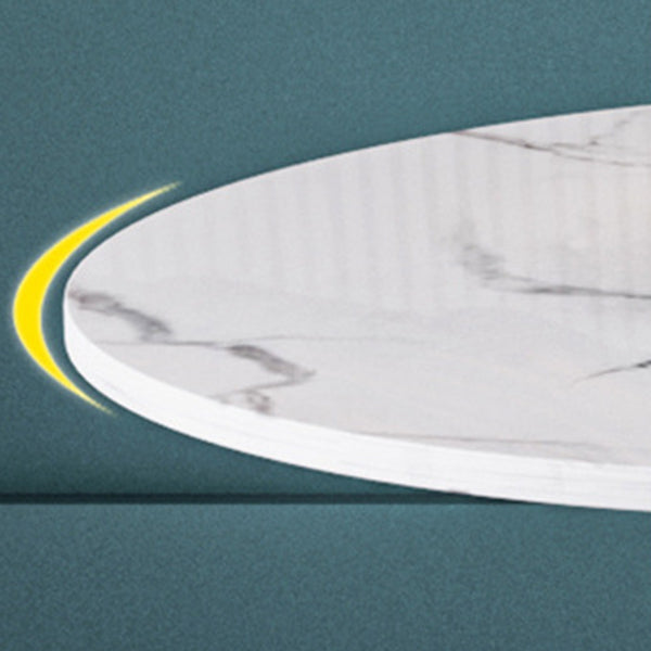 Glam Dinette Set for Home 1/2/4/5 Pieces Glossy White Stone Dining Table Set