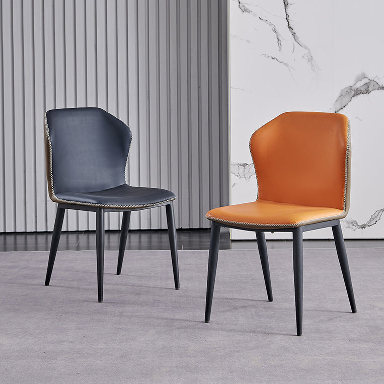 Contemporary Stone Dining Set 1/2/5/7 Pieces Dining Table Set with Solid Back Chairs