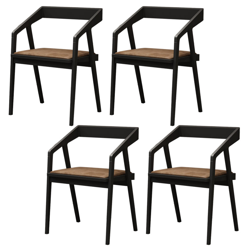 Contemporary 1/4/5/7 Pieces Furniture Round Solid Wood Dining Table Set in Brown