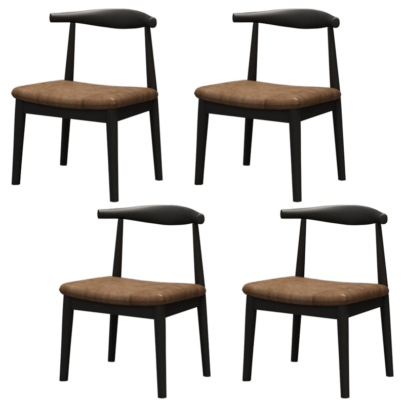 Contemporary 1/4/5/7 Pieces Furniture Round Solid Wood Dining Table Set in Brown