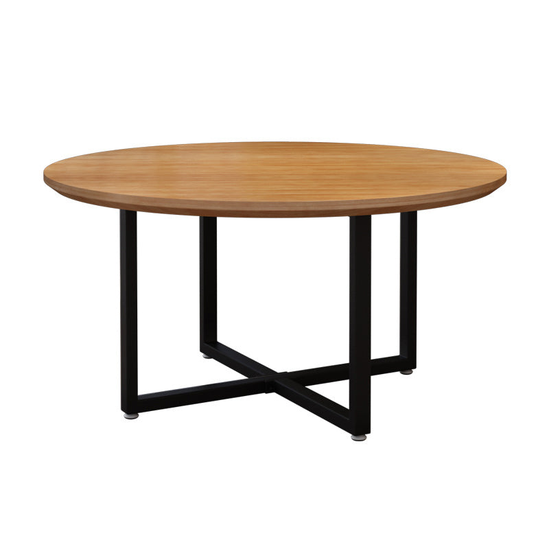 Contemporary 1/4/5/7 Pieces Furniture Round Solid Wood Dining Table Set in Brown