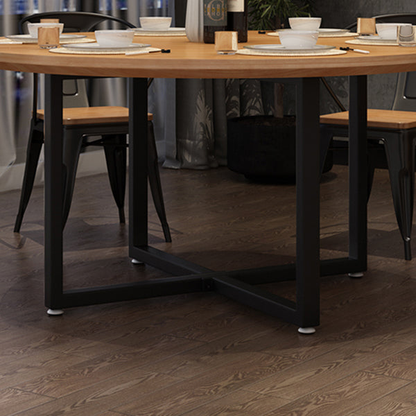 Contemporary 1/4/5/7 Pieces Furniture Round Solid Wood Dining Table Set in Brown