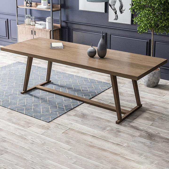 Brown Wood Dining Set with Wooden Chairs 1/2/5/7 Pieces Dinette Set for Home