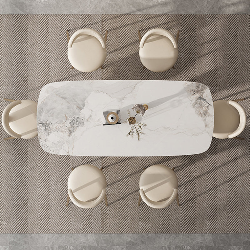 Glam Style Rectangle Table Set 1/4/5/7/9 Pieces Dining Set for Home Use