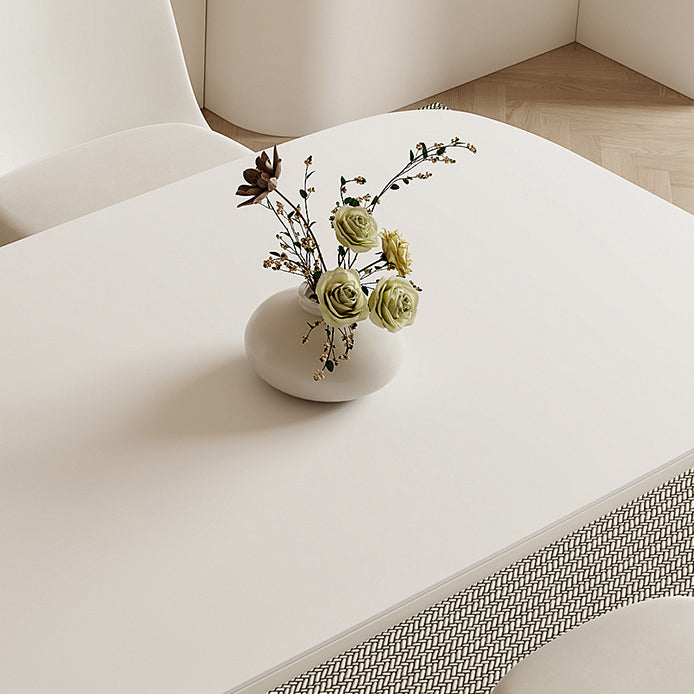 Modern Dining Set 1/3/5 Pcs Sintered Stone Dining Table with Upholstered Chairs