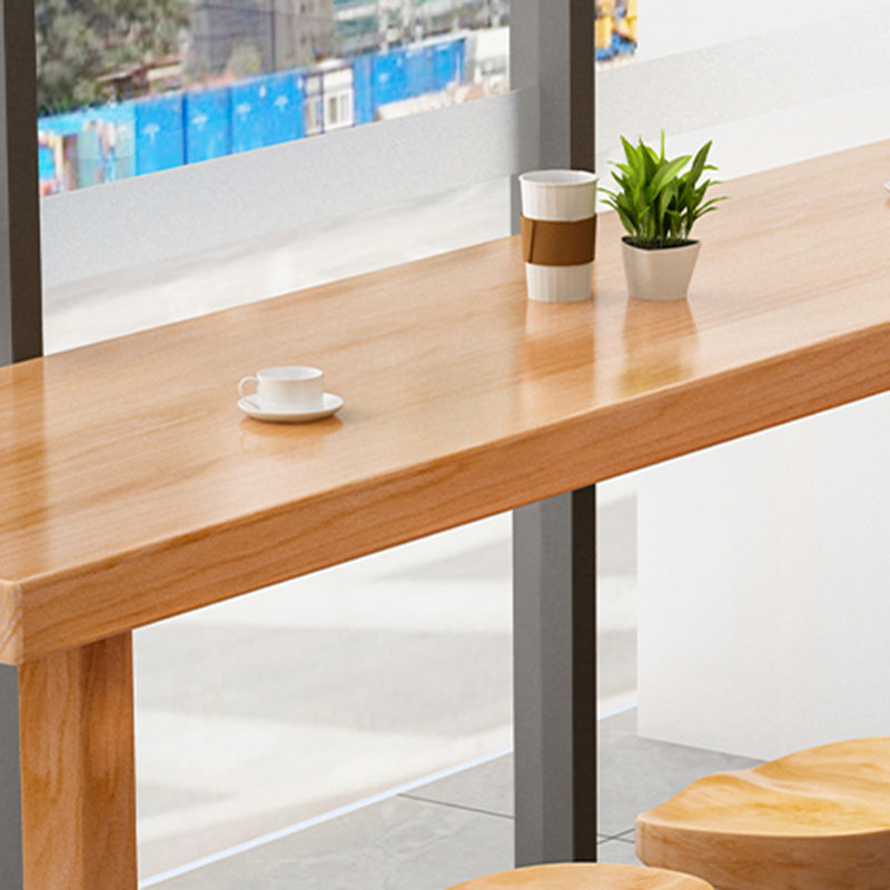 Modern Brown Bar Table Set 1/6/11 Pieces Solid Wood Bar Set for Indoor