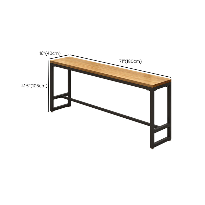 1/7 Pieces Bar Table Set Industrial Style Rectangle Solid Wood Pub Set