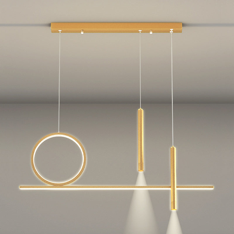 Multiple-Light Geometric Island Pendant Lighting Modern Metal Island Light Fixtures
