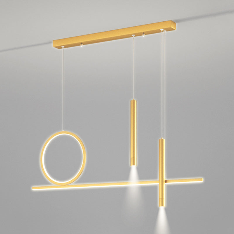 Multiple-Light Geometric Island Pendant Lighting Modern Metal Island Light Fixtures