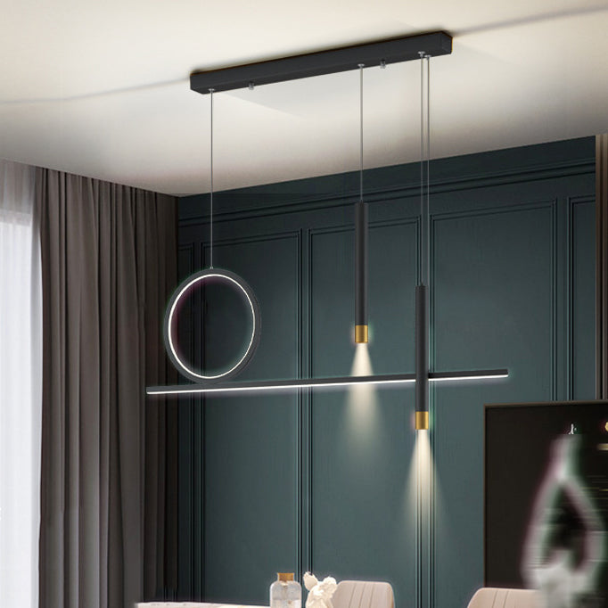 Multiple-Light Geometric Island Pendant Lighting Modern Metal Island Light Fixtures