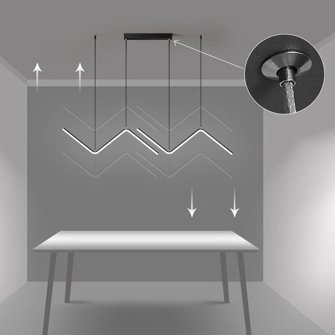 Golden/Black Kitchen Island Lighting Modern LED Ceiling Light for Home