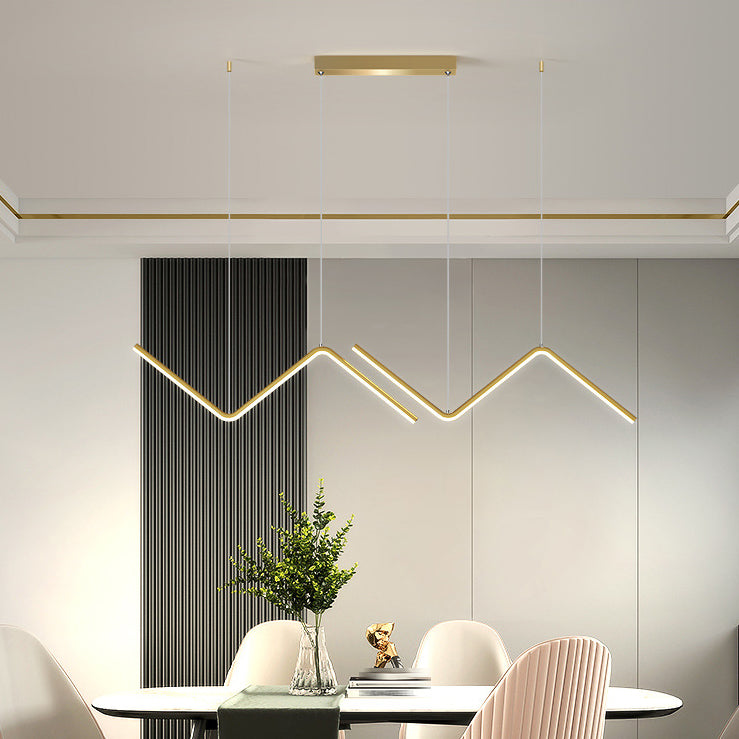 Golden/Black Kitchen Island Lighting Modern LED Ceiling Light for Home