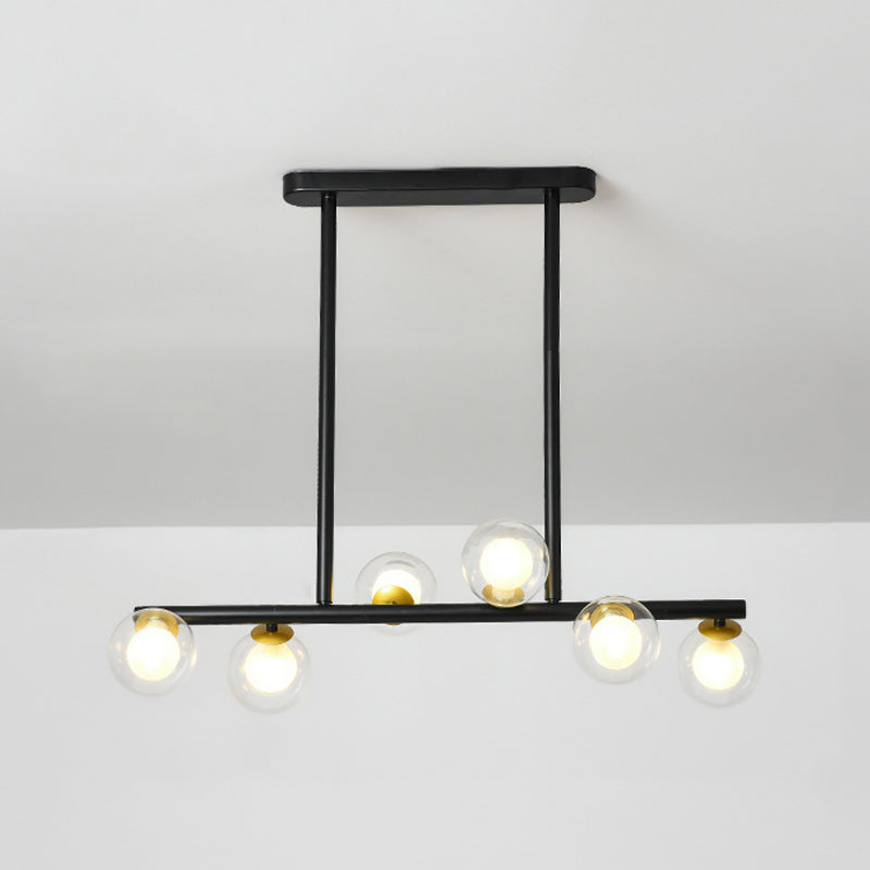 Multiple-Light Globe Island Pendant Modern Glass Island Lighting