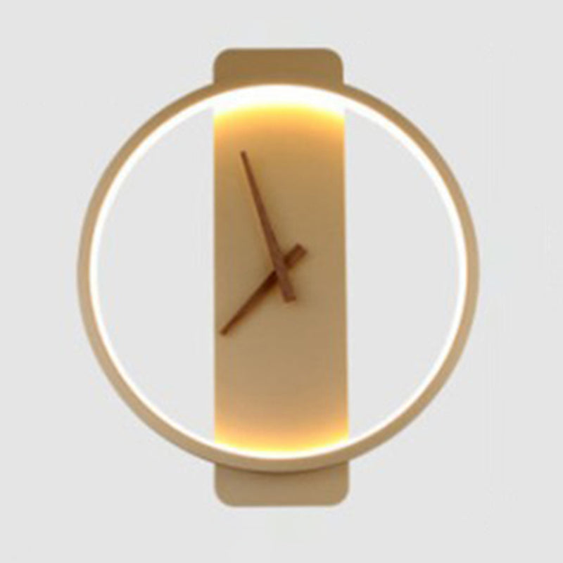 Single Contemporary Brass/Black Wall Mounted Sconce Metal Wall Light for Bedroom