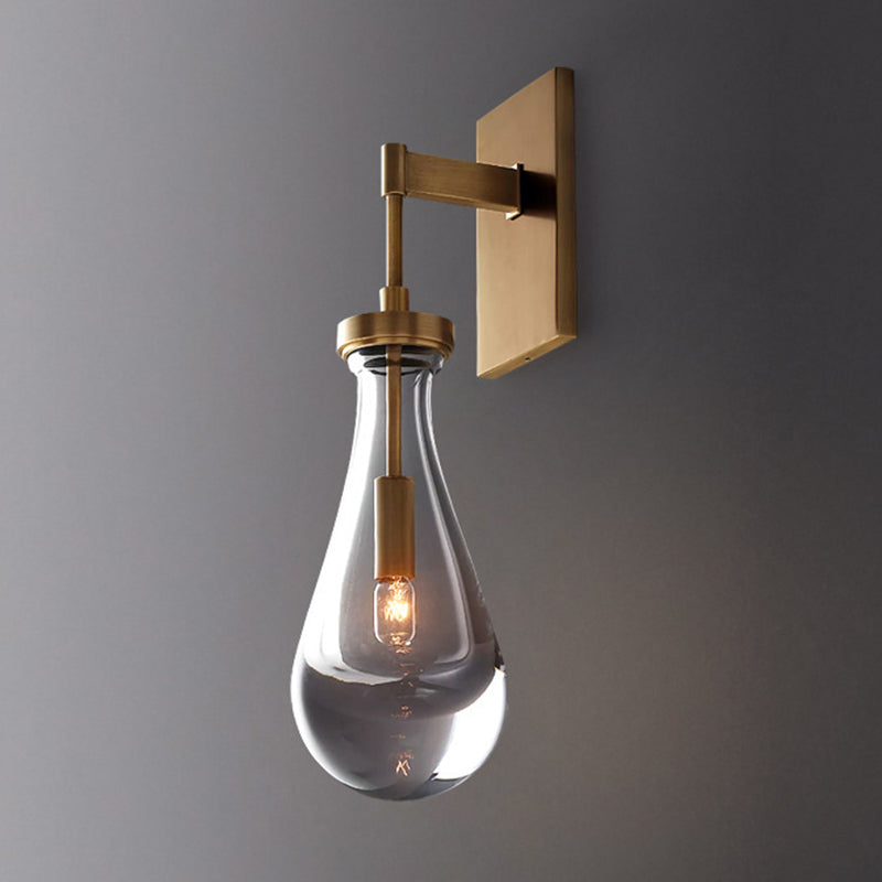 Unique Shape Crystal Wall Light Modern Style 1 Light Wall Light Sconce in Brass