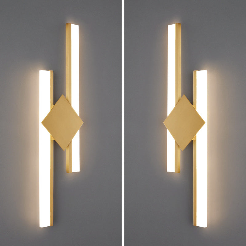 Metal Geometric Wall Light Modern 2-Light Wall Lights for Bedroom
