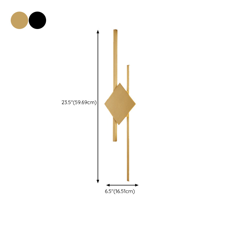 Metal Geometric Wall Light Modern 2-Light Wall Lights for Bedroom