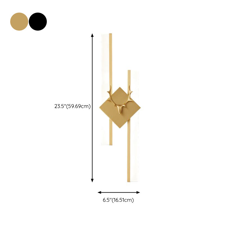 Metal Geometric Wall Light Modern 2-Light Wall Lights for Bedroom