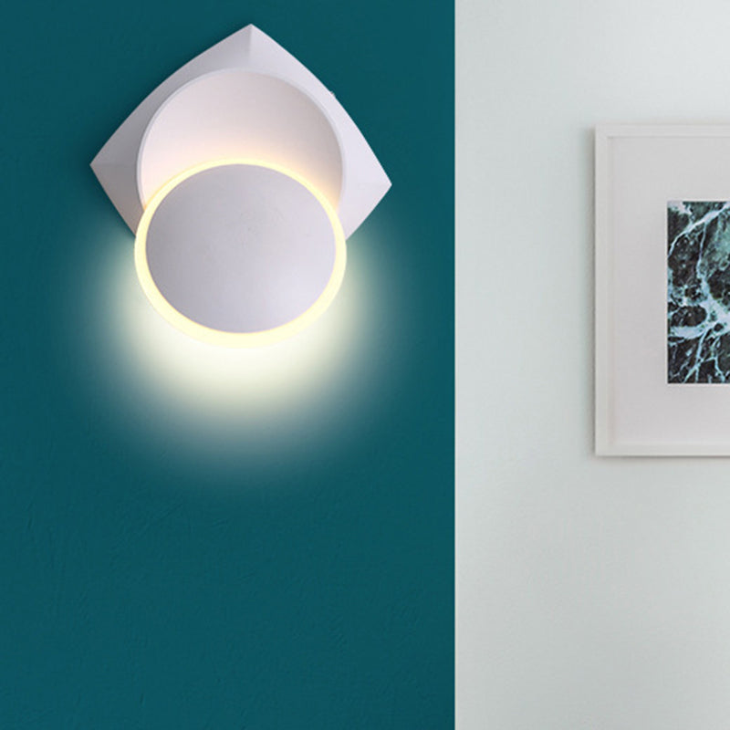 Geometric Shape Metal Wall Light Modern Style 1 Light Wall Light Sconce
