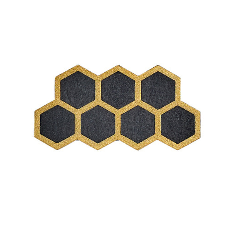 Gold & Black Modern Wall Flush Mount Honeycomb Shape Metal Wall Light