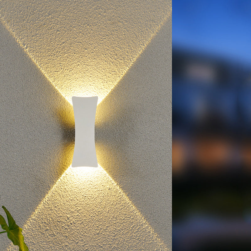 Hourglass 2 - Light Wall Flush Mount Black / White Metal Wall Light