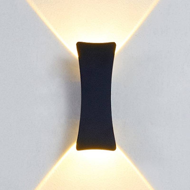 Hourglass 2 - Light Wall Flush Mount Black / White Metal Wall Light