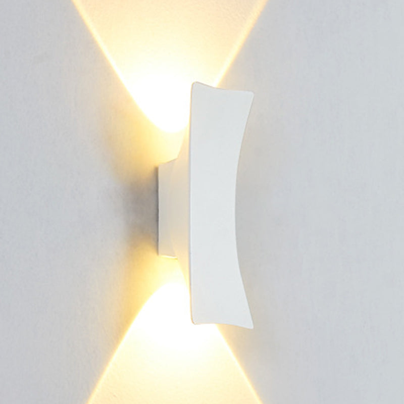 Hourglass 2 - Light Wall Flush Mount Black / White Metal Wall Light