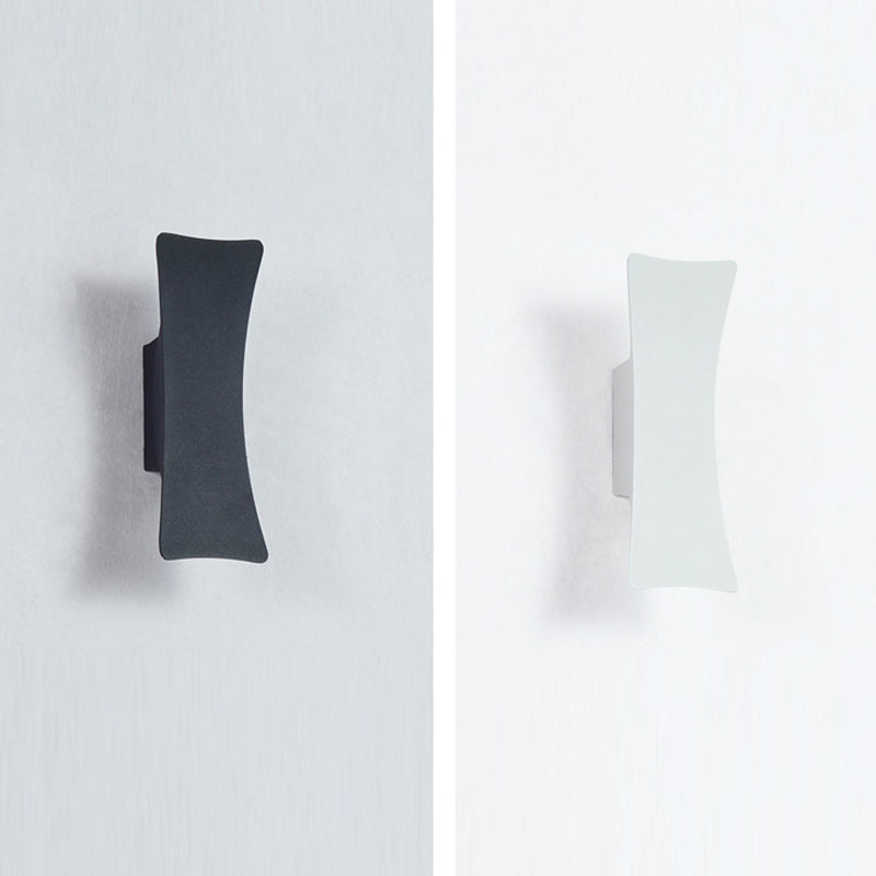 Hourglass 2 - Light Wall Flush Mount Black / White Metal Wall Light